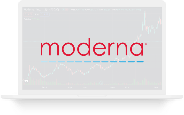 Moderna - Доход +200% с начала 2021 года + дивиденды